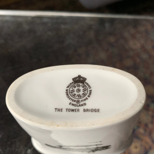 Mid 20th Century Two Mid-Century Royal Worcester Bone China Cigarette Holders With Small Plate - 4 Pieces For Sale - Image 11 of 13