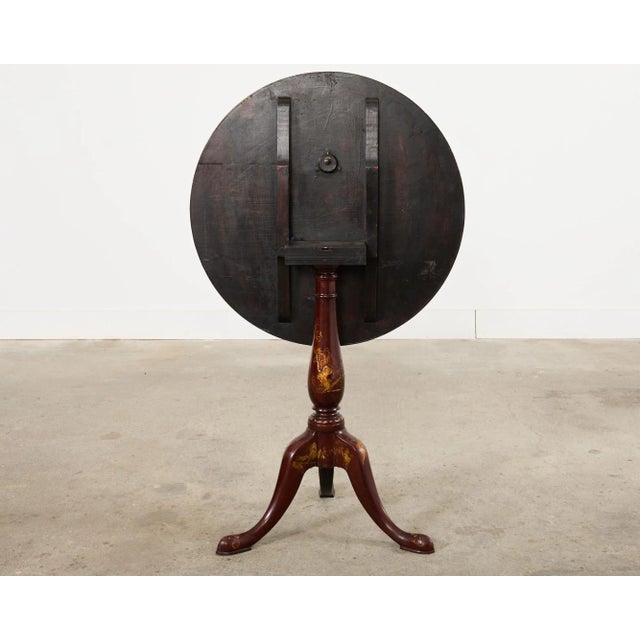 Georgian Style Lacquered Japonisme Tilt Top Center Table For Sale - Image 12 of 12
