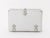 Judith Leiber Silver-Tone Metallic Silver Leather Evening Clutch, with art deco style crystal encrusted accents with...
