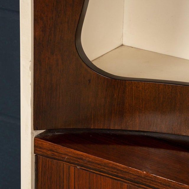 20th Century Italian Standing Dry Bar in Hardwood & Cream Laminate, 1970 For Sale - Image 13 of 18