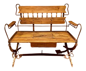 Antique Horse Drawn Sleigh Bench Seat