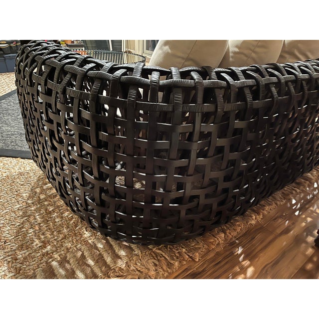 Ebony Janus Et Cie Matilda Loveseat Sofa With Cushions For Sale - Image 8 of 12