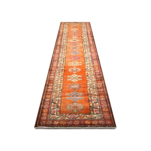 1960s Turkish Oushak Runner For Sale In Los Angeles - Image 6 of 7