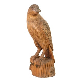 Vintage Wood Carved Eagle For Sale
