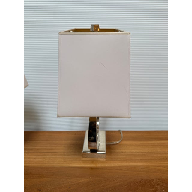 Contemporary Ring Form Table Lamps, Pair For Sale - Image 9 of 12
