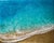Early 21st Century Soothing Waves by Ana Hefco | Mixed Media on wood panel Ocean waves and sandy beach. For Sale - Image 5 of 5