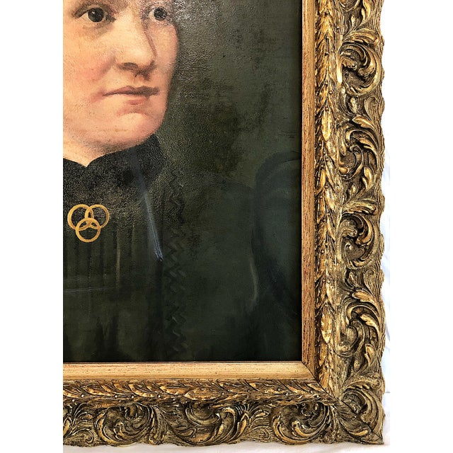 Late 19th-Century Portrait of an Admirable German Woman, by F. Bloos For Sale In San Francisco - Image 6 of 8