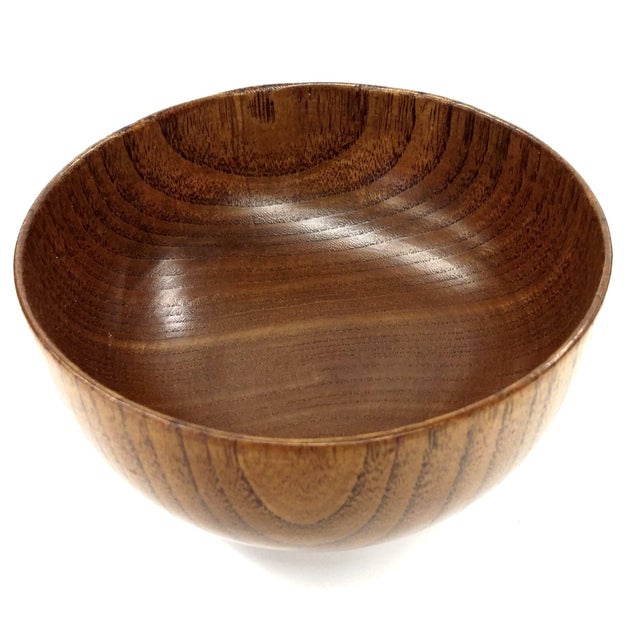 Vintage Japanese Wooden Rice Bowl Chairish