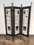 Quirky Po-Mo iron folding screen with wired-in wood, stone and decorative cut iron elements. Circa late 80's early 90's....