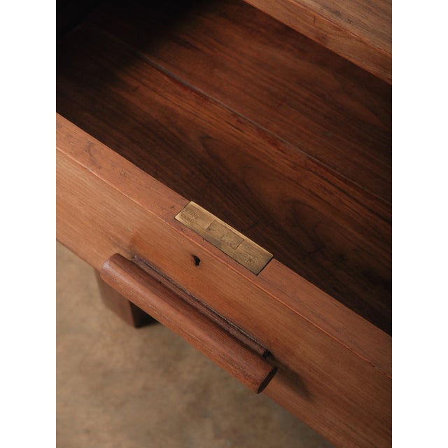 Late 20th Century Solid Wood Three-Drawer Work Table With Lower Shelf For Sale In Greensboro - Image 6 of 8