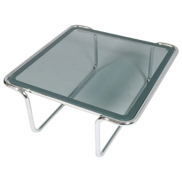 1960s Italian Chrome & Glass Cocktail Table by Giotto Stoppino, 1960s For Sale - Image 5 of 5