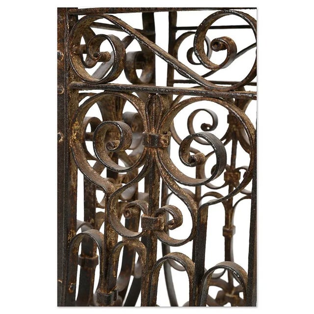 Vintage Wrought Iron Pedestal For Sale - Image 4 of 6