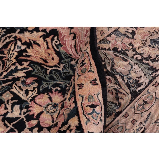 Textile Art Nouveau 1990's Pak-Persian Black/Beige Wool Rug - 8'1'' X 9'8'' For Sale - Image 7 of 9