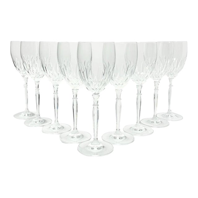 Schott Zwiesel “Rhapsody” Set of 9 Crystal Wine Glasses For Sale