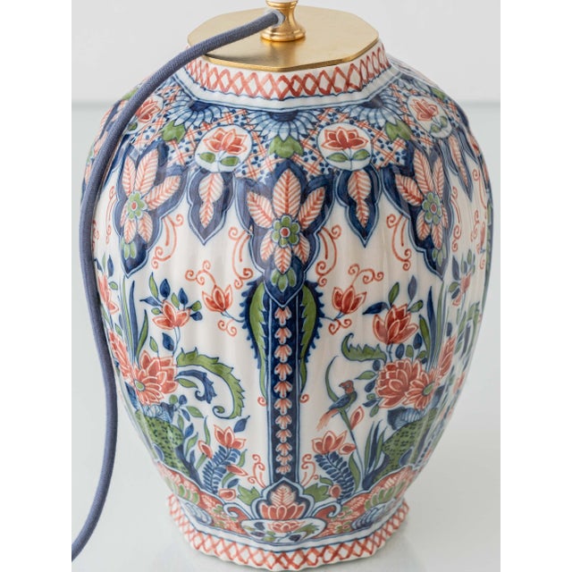 Dutch Delft Ceramic Table Lamp from Royal Tichelaar Makkum, 1940s For Sale - Image 13 of 15