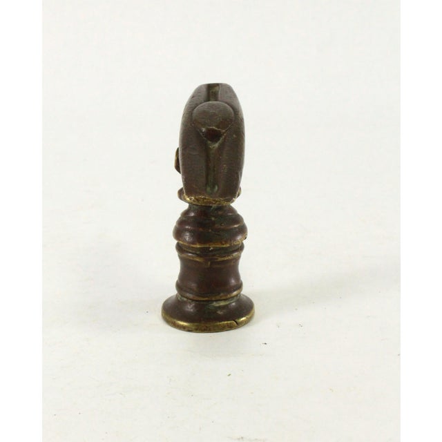 18th / 19th C. Apothecary Bronze Masher Pestle, Figural With Man in Bicorn Hat For Sale In Houston - Image 6 of 16