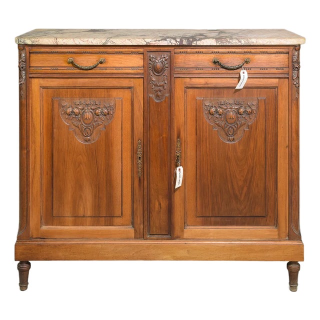 Louis XVI Style Marble Top Buffet / Sideboard C1800's For Sale