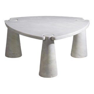 White Carrara Marble Eros Coffee Table by Angelo Mangiarotti for Skipper, 1990s For Sale