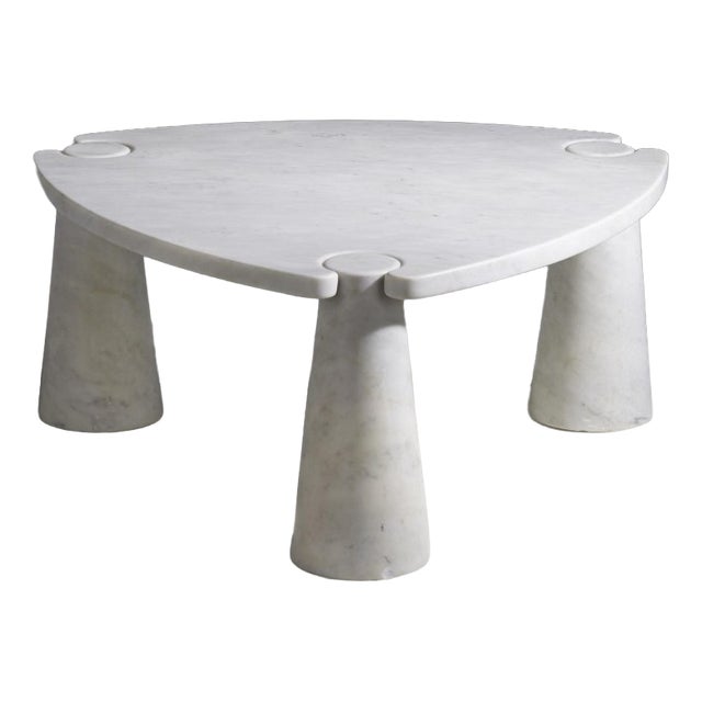 White Carrara Marble Eros Coffee Table by Angelo Mangiarotti for Skipper, 1990s For Sale