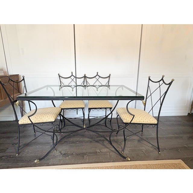 Metal Vintage Royere Style Iron Garden Chairs, 4 Pieces For Sale - Image 7 of 7