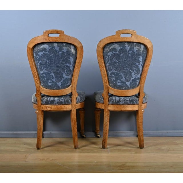 Louis-Philippe Style Oak Chairs, 1950s, Set of 2 For Sale - Image 17 of 18
