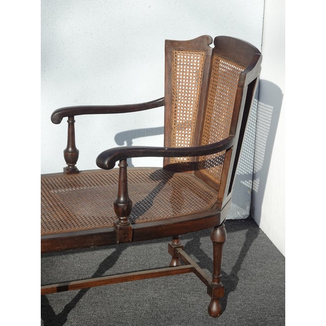 Unique Antique French Country Cane Chaise Lounge Chair ~ Day Bed For Sale - Image 16 of 18