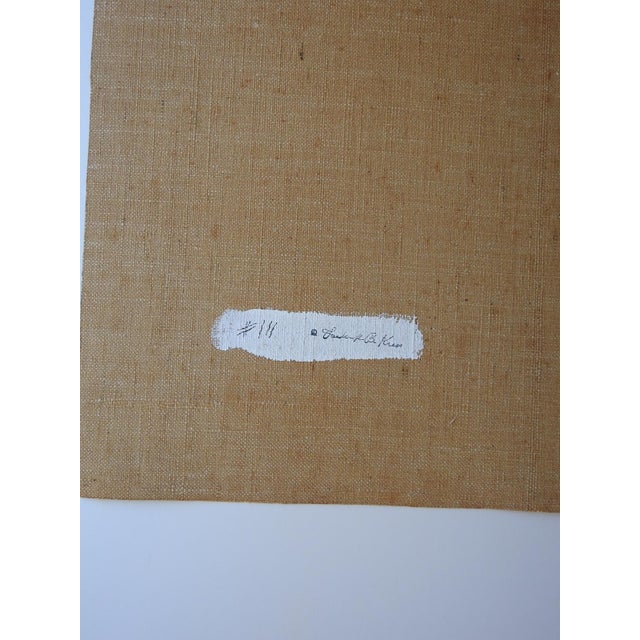 Early 20th century oil on canvas portrait painting of woman in white dress with blue ribbon by Frederick B. Kress...