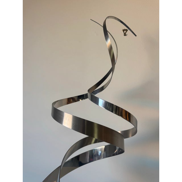 1986 Curtis Jere “Ribbon” Metal Floor Sculpture/ Sold For Sale - Image 11 of 12