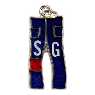 Vintage Sterling Silver & Enamel Jeans Charm or Pendant For Sale