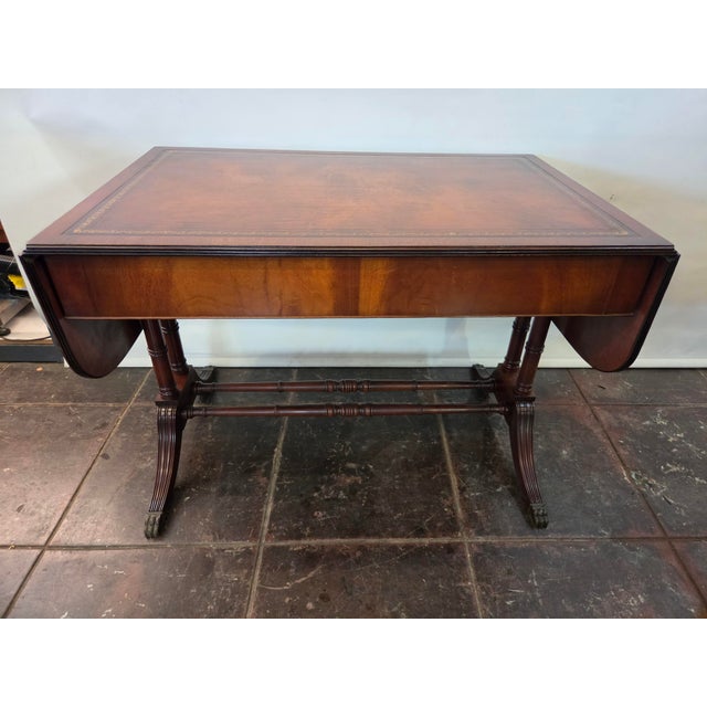 Antique Sofa Table Desk Library Table Mahogany Console Table For Sale In San Diego - Image 6 of 11