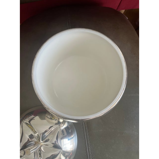 Metal 1980’s Large Teghini Italy Large Tomato Shaped Insulated Silverplated Ice Bucket For Sale - Image 7 of 7