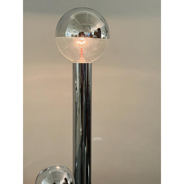 Mid 20th Century Italian Space Age Chrome Pillar Lamps, a Set of 3 For Sale - Image 5 of 6