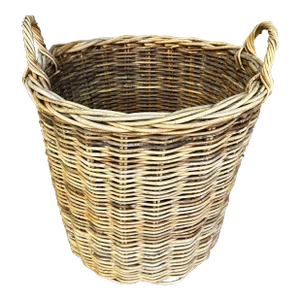 Rustic European Thick Woven Wicker Basket