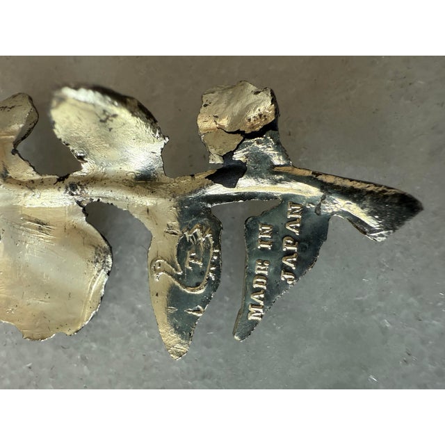 Set of 10 Vintage Silver Plated Rose Place Card Holders For Sale - Image 9 of 11