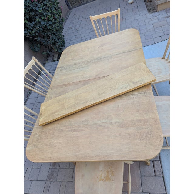 Unfinished Pennsylvania House Table & 6 Chairs 1970s For Sale - Image 10 of 12