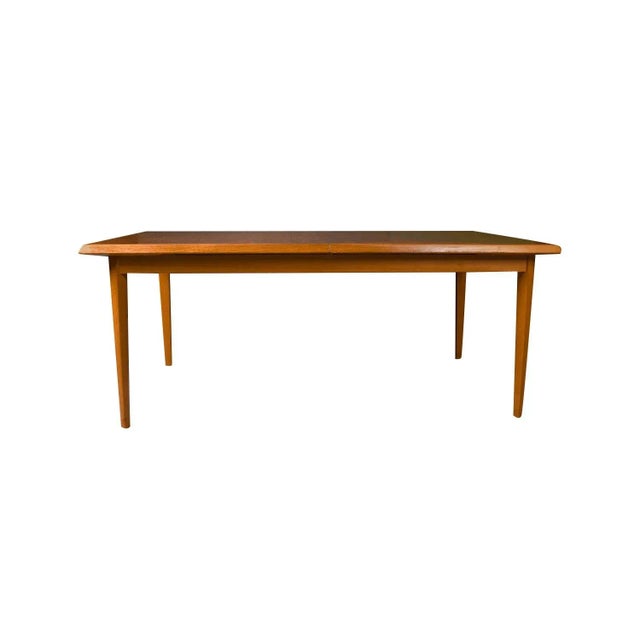 1960s Dining Table Mid Century Teak Danish Expandable For Sale - Image 9 of 12