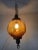 Vintage Amber Swag Light Mid-Century Hanging Lamp Grape Pattern For Sale - Image 10 of 11