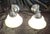 Vintage Wall Lamps with Chrome-Plated Metal Frame and White Glass Shade, 2001, Set of 2 For Sale - Image 9 of 9