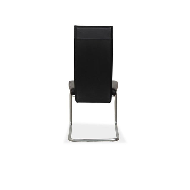 Black Leather and Chrome Dining Chairs, Set of 6 For Sale - Image 11 of 13