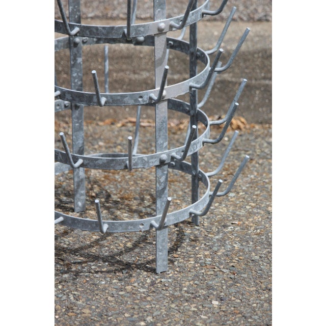Gray Metal Kitchen Rack with Hooks, 1970s For Sale - Image 8 of 12