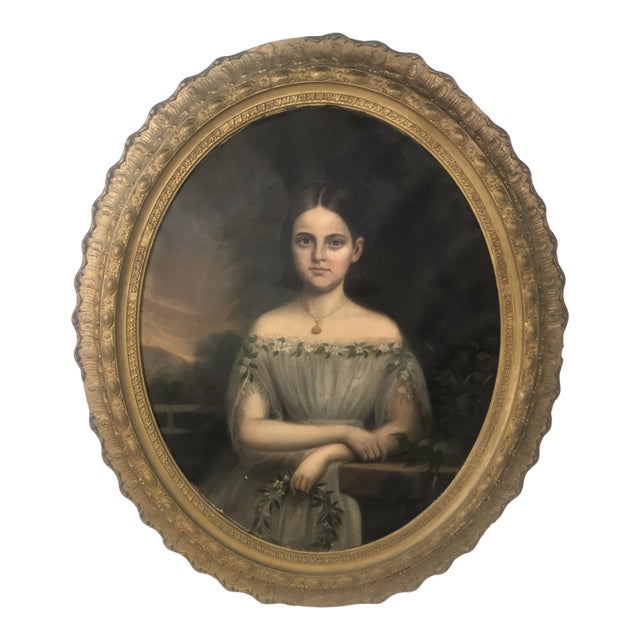 1810 Realism Oil Painting of Famous Young Girl For Sale