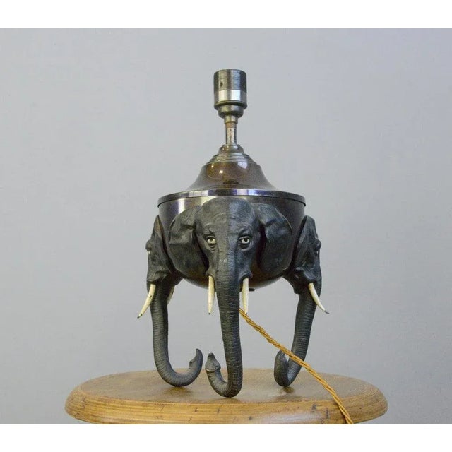Early 20th Century Elephant Table Lamp For Sale - Image 10 of 10