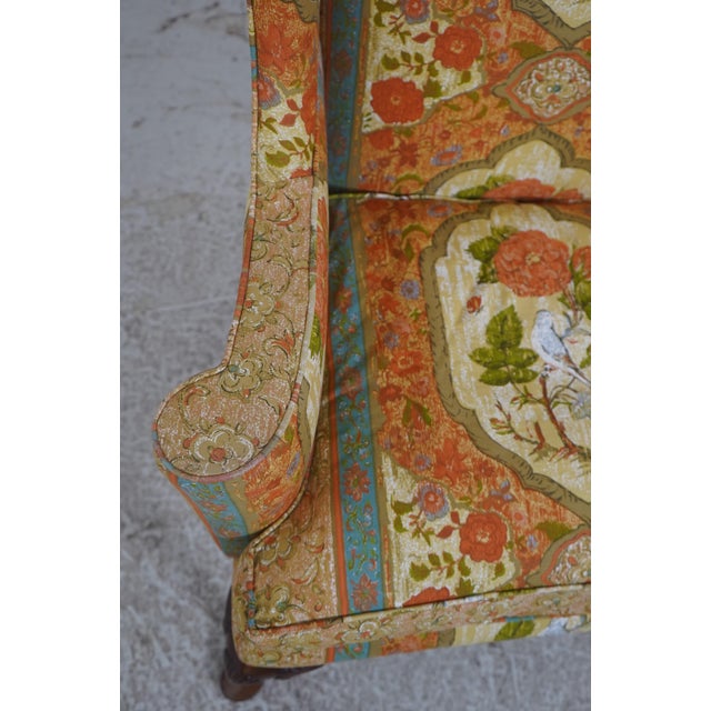 Hickory Chair Co Mahogany Wing Chair W. Down Seat For Sale In Philadelphia - Image 6 of 18