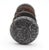 Arts & Crafts style passage door knob set made of bronze knobs and cast iron rosettes with a black and steel finish. The...