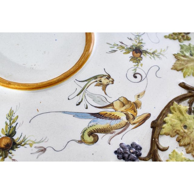 Hand-Decorated Porcelain Cake Stand from Ginori, Italy, 1800s For Sale - Image 11 of 14