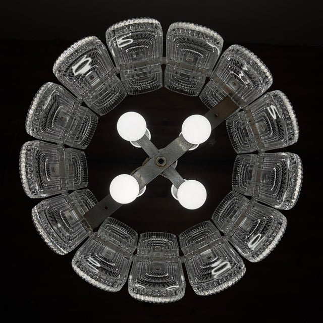 Large Vintage Crystal Chandelier from Kaiser Leuchten, Germany, 1960s For Sale - Image 8 of 18
