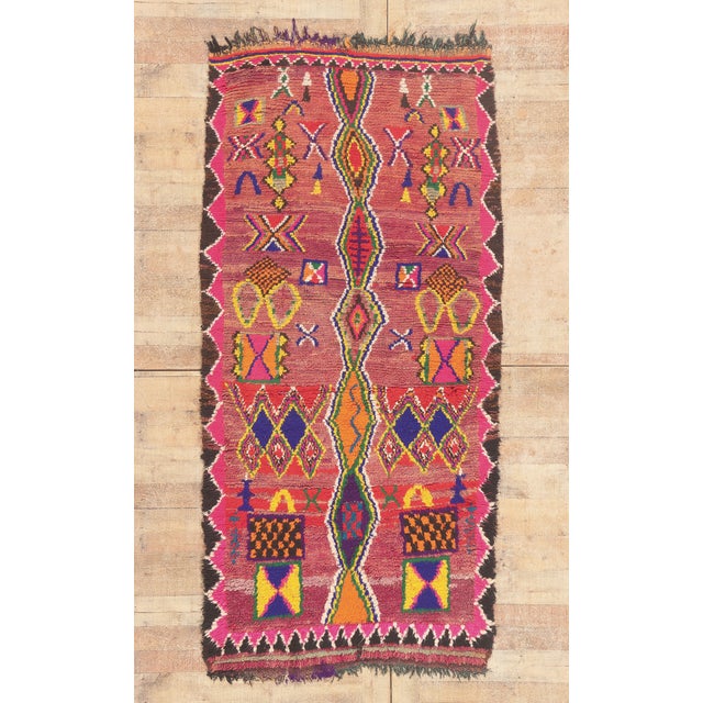 Vintage Boujad Moroccan Rug, 03'08 X 07'10 For Sale - Image 10 of 10