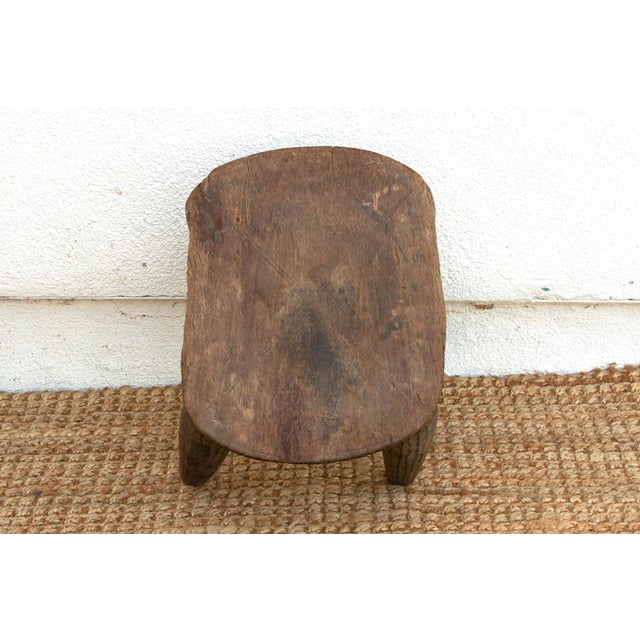 Wood Antique Small Farmhouse Nupe Table For Sale - Image 7 of 8