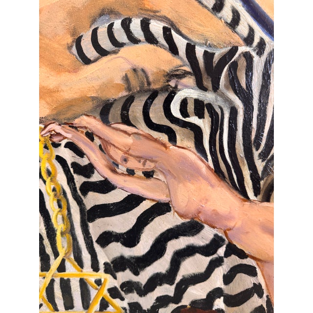 Surrealism 1992 Arge Surrealist Figural Painting by Lanzkron – Oil on Canvas For Sale - Image 3 of 9
