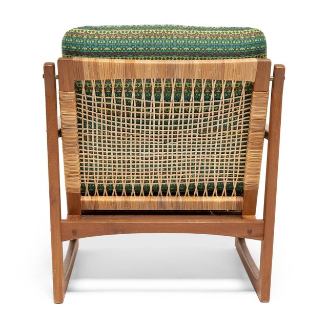 Mid 20th Century Mid 20th Century Pair of Danish Modern Cane Back Armchairs by Hans Olsen For Sale - Image 5 of 12